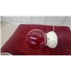Image 7 : Vintage Ruby Glass Exit Sign Light Fixtures, Lot of Two