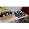 Image 1 : Box of 45 RPM Vinyl Records, Various Artists and Labels Ready for the Juke Box