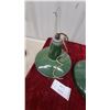 Image 2 : Pair of Vintage Green Porcelain Enamel Industrial Lights 12" Diameter at Base