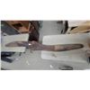 Image 1 : Vintage Wooden Aircraft Propeller with Copper Leading Edge Tips Decaled Falcon Ww 1 Era 100" Long