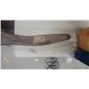Image 2 : Vintage Wooden Aircraft Propeller with Copper Leading Edge Tips Decaled Falcon Ww 1 Era 100" Long