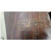 Image 6 : Vintage Wooden Aircraft Propeller with Copper Leading Edge Tips Decaled Falcon Ww 1 Era 100" Long
