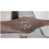 Image 9 : Vintage Wooden Aircraft Propeller with Copper Leading Edge Tips Decaled Falcon Ww 1 Era 100" Long