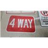 Image 3 : Lot of Three Metal Signs: 4 Way, Yield, and 7-Eleven Customer Parking Only