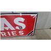 Image 5 : Atlas Batteries Porcelain Vintage Advertising Sign 22 x 72"