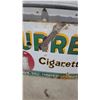 Image 3 : Turret Cigarettes Porcelain Enamel Advertising Sign, Save the Poker Hands 18 x 30"