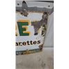 Image 4 : Turret Cigarettes Porcelain Enamel Advertising Sign, Save the Poker Hands 18 x 30"