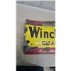 Image 2 : Winchester Cigarettes "Blended Right!" Porcelain Advertising Sign 18 x 30" Has a Bowe to It