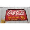 Image 2 : Vintage Coca-Cola Metal Store Display Rack with "Take Home a Carton 36¢" Sign, 9 x 16" and 17 x 48"