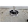 Image 6 : Chrome Coat Rack Stand with Harley Davidson Motorcycle Wheel Base and Multiple Nitro Dragster