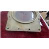 Image 2 : Brass Nautical Portlight with Circular Glass Pane and Mounting Plate 14 x 17"