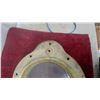 Image 4 : Brass Nautical Portlight with Circular Glass Pane and Mounting Plate 14 x 17"
