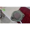Image 6 : Brass Nautical Portlight with Circular Glass Pane and Mounting Plate 14 x 17"