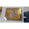 Image 1 : Vintage Brass Church Tabernacle Door with Chi-Rho Symbol, Alpha and Omega Motif 17.6 x 13.6"