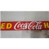 Image 2 : Vintage Porcelain Iced Coca-Cola Here Metal Advertising Door Push Sign 31.6 x 3"