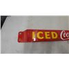 Image 3 : Vintage Porcelain Iced Coca-Cola Here Metal Advertising Door Push Sign 31.6 x 3"
