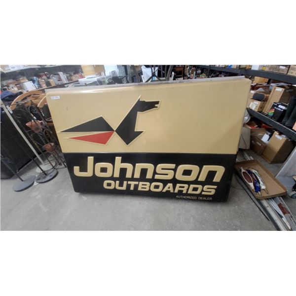 Johnson Outboards Authorized Dealer Lighted Sign Panel with Flying J Logo 48 x 72" Embossed