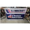 Image 1 : Alumacraft "No. 1 in Aluminum Boats & Canoes" Dealer Metal Sign46 x 70" with Wood Frame Embossed