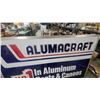 Image 3 : Alumacraft "No. 1 in Aluminum Boats & Canoes" Dealer Metal Sign46 x 70" with Wood Frame Embossed
