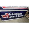 Image 4 : Alumacraft "No. 1 in Aluminum Boats & Canoes" Dealer Metal Sign46 x 70" with Wood Frame Embossed