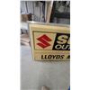 Image 10 : Suzuki Outboards Lloyds Marine Illuminated Dealership Sign Double Sided 37 x 73" Lighted