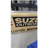Image 11 : Suzuki Outboards Lloyds Marine Illuminated Dealership Sign Double Sided 37 x 73" Lighted