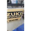 Image 12 : Suzuki Outboards Lloyds Marine Illuminated Dealership Sign Double Sided 37 x 73" Lighted