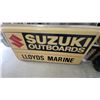 Image 9 : Suzuki Outboards Lloyds Marine Illuminated Dealership Sign Double Sided 37 x 73" Lighted