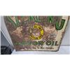 Image 8 : Sterling Motor Oil "The Best Oil in Any Case" Tombstone-Shaped Porcelain Sign 26 x 29" 2 Side Early