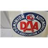 Image 3 : Dominion Automobile Association DAA Service Depot Metal 2 Sided Flange Sign 19.6 x 20" Vintage