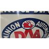 Image 9 : Dominion Automobile Association DAA Service Depot Metal 2 Sided Flange Sign 19.6 x 20" Vintage