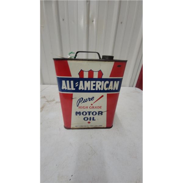 All-American Pure High Grade Motor Oil Two-Gallon Can, Pittsburgh Penn Oil Co.