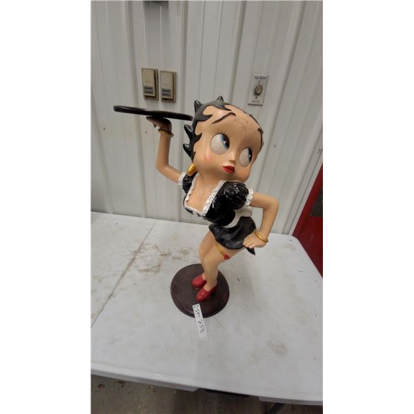 Betty Boop Waitress Statue with Serving Tray, Resin 27" Tall