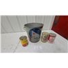 Image 1 : North Star William Penn Gun Lubricant Pail, Shell and White Rose Motor Oil Cans