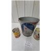 Image 2 : North Star William Penn Gun Lubricant Pail, Shell and White Rose Motor Oil Cans
