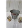 Image 3 : North Star William Penn Gun Lubricant Pail, Shell and White Rose Motor Oil Cans