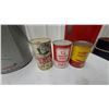 Image 4 : North Star William Penn Gun Lubricant Pail, Shell and White Rose Motor Oil Cans