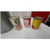Image 5 : North Star William Penn Gun Lubricant Pail, Shell and White Rose Motor Oil Cans