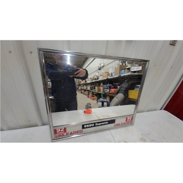 Esso Supreme 92 Octane Unleaded Gasoline Promotional Advertising Mirror 22 x 27.6"