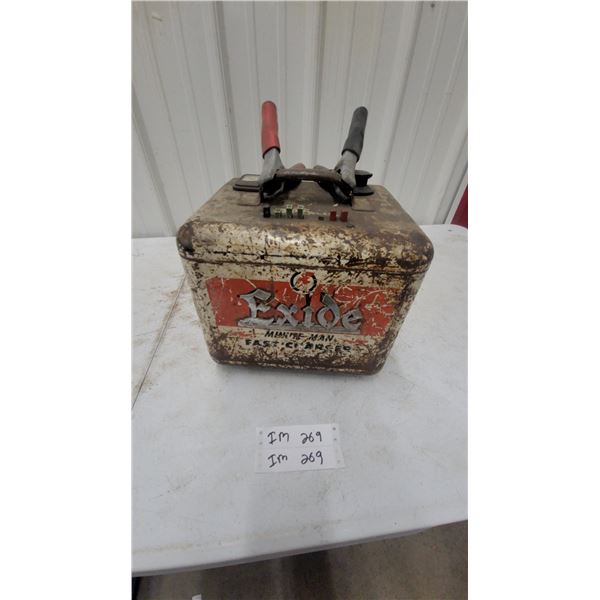 Exide Minute Man Fast Charger Vintage Battery Charger