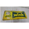 Image 1 : Vintage Canada Dry Wink Soda Embossed Tin Advertising Sign, 1960s 11.6 x 30"