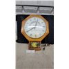 Image 1 : Schweppes Mixers Promotional Electric Wall Clock with Pendulum, Octagonal Wood