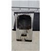 Image 2 : Vintage Art Deco Countertop Bulk Vending Machine with Striped Metal Casing 10 x 4 x 5.6"