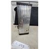 Image 3 : Vintage Art Deco Countertop Bulk Vending Machine with Striped Metal Casing 10 x 4 x 5.6"