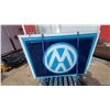 Image 2 : 1960s Volkswagen Dealership Double-Sided Illuminated Sign with VW Logo 43 x 58"