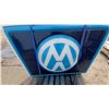 Image 5 : 1960s Volkswagen Dealership Double-Sided Illuminated Sign with VW Logo 43 x 58"
