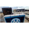 Image 6 : 1960s Volkswagen Dealership Double-Sided Illuminated Sign with VW Logo 43 x 58"