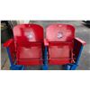 Image 2 : Two Old Winnipeg Arena Seats Autographed by Bobby Hull and Joe Daley. Platform Included.