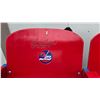 Image 4 : Two Old Winnipeg Arena Seats Autographed by Bobby Hull and Joe Daley. Platform Included.