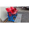 Image 5 : Two Old Winnipeg Arena Seats Autographed by Bobby Hull and Joe Daley. Platform Included.